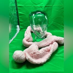 Pink Knit Scarf